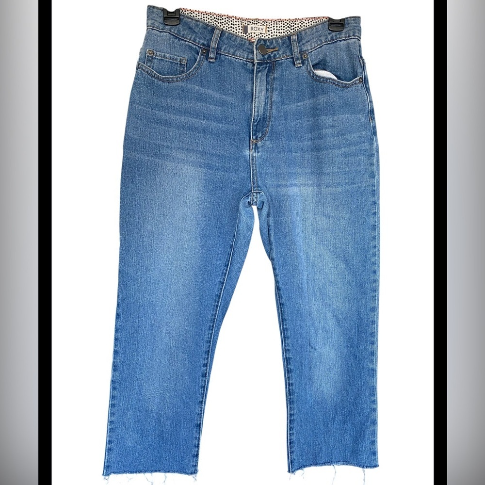 Roxy jeans straight Classic Blue Denim Jeans size 28 cotton